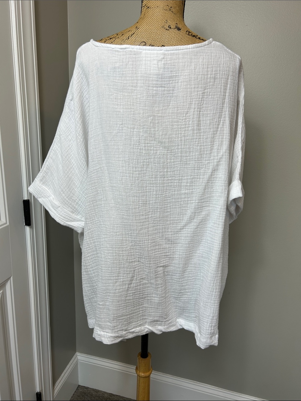 Joie White Cotton Top (XL) - Picture 4 of 5
